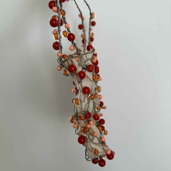 RARE Vintage Bottega Veneta Beaded Wire and Silk Handbag - Picture 4 of 5